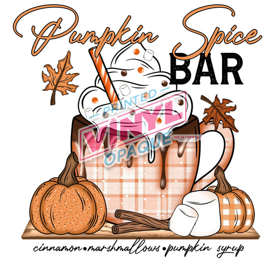 Printed Decal - Pumpkin Spice Bar | Decals from The Glitter Guy