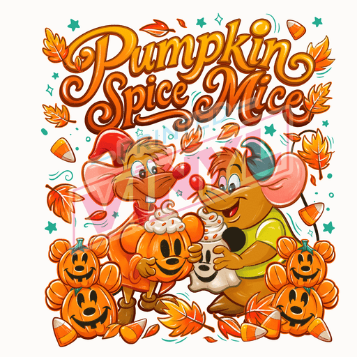 Printed Decal - Pumpkin Spice Mice | Decals from The Glitter Guy