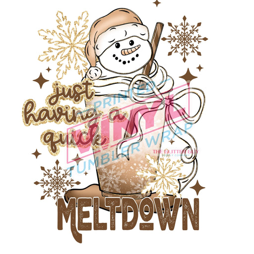 Printed Decal - Quick Meltdown | Decals from The Glitter Guy