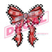 Printed Decal - Red Checkered Bow | Decals from The Glitter Guy