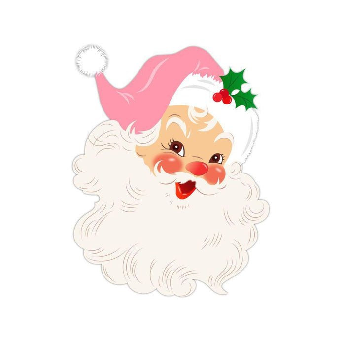 Printed Decal - Retro Pink Santa | Decals from The Glitter Guy