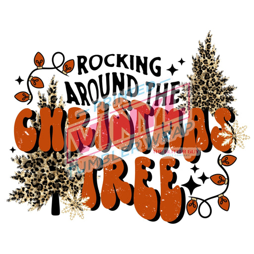 Printed Decal - Rocking Around The Tree - Cheetah | Decals from The Glitter Guy