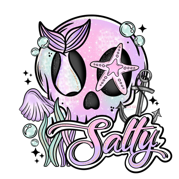 Printed Decal - Salty Mermaid Skellie | Decals from The Glitter Guy