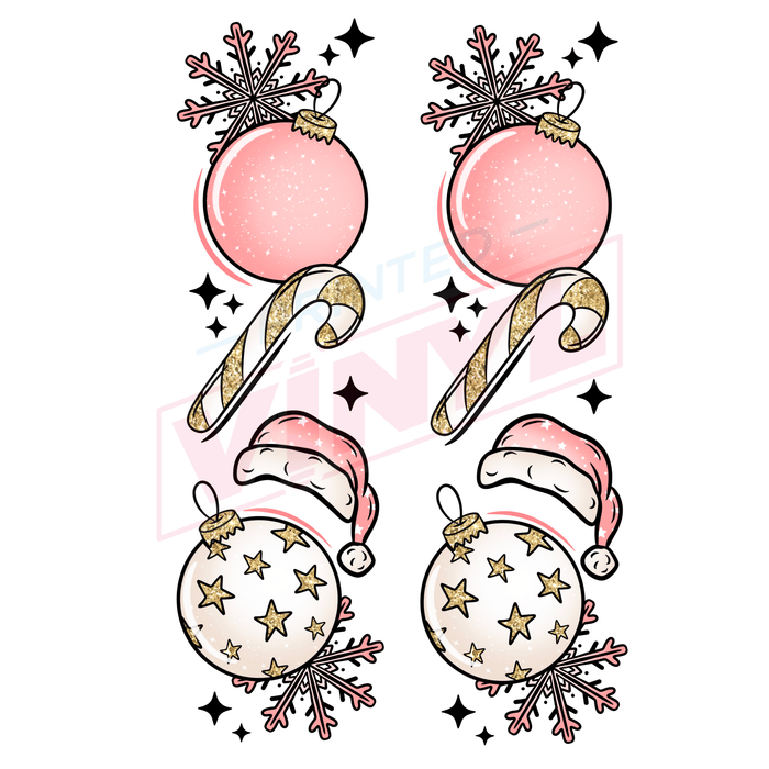 Printed Decal - Santa Baby Pink Accent | Decals from The Glitter Guy