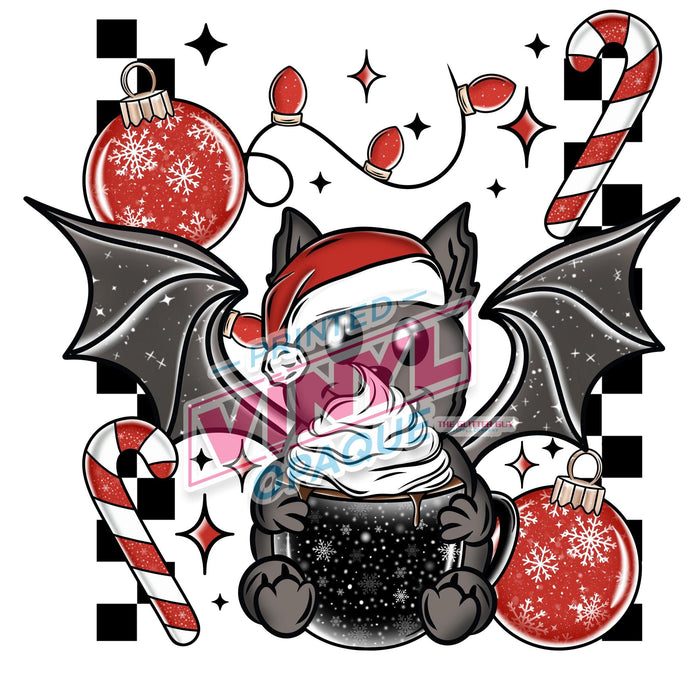 Printed Decal - Santa Bat | Decals from The Glitter Guy