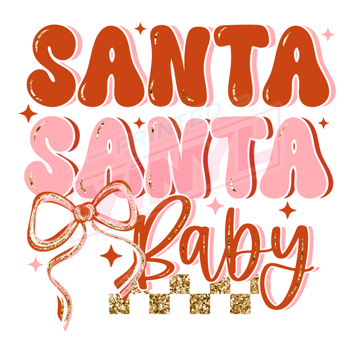 Printed Decal - Santa Santa Baby | Decals from The Glitter Guy