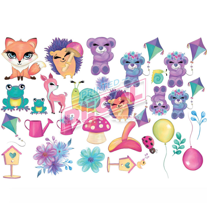 Printed Decal Sheet - Woodland Pal Jammers | Decals from The Glitter Guy