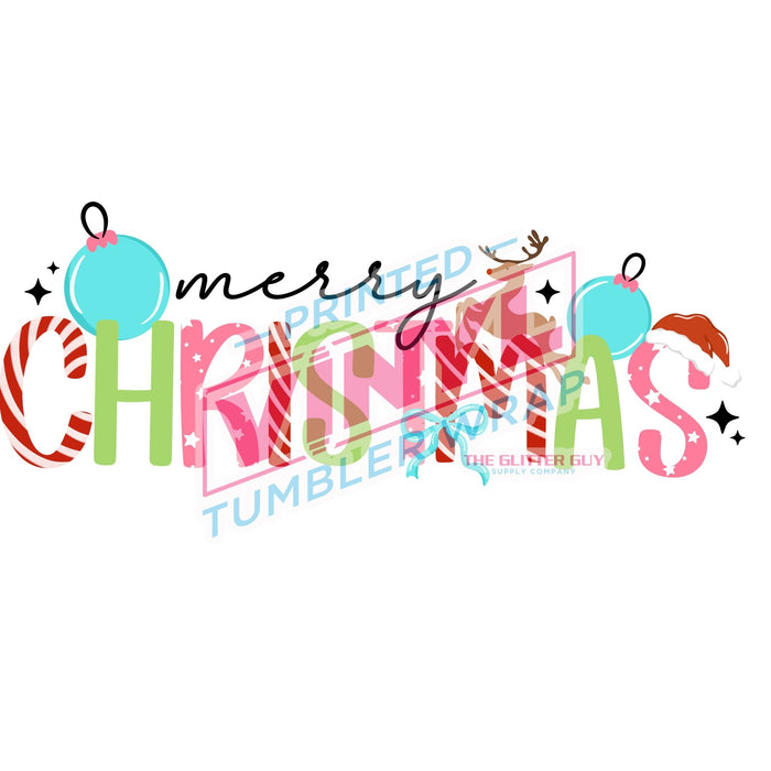 Printed Decal - Simple Christmas Colors | Decals from The Glitter Guy