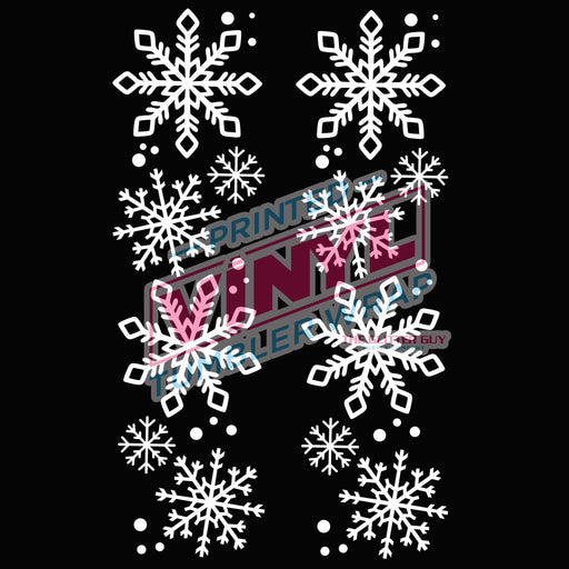 Printed Decal - Simple Snowflake Accents | Decals from The Glitter Guy