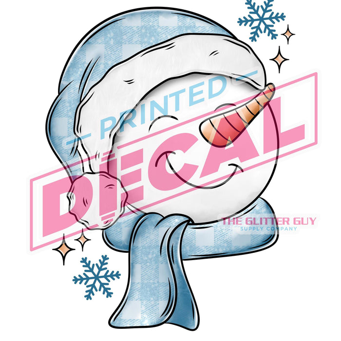Printed Decal - Snowman Grin | Decals from The Glitter Guy
