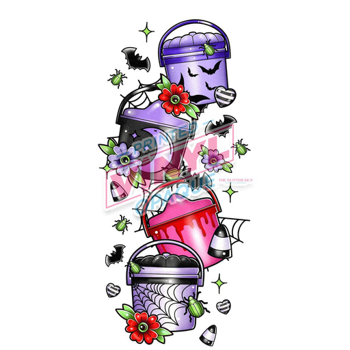 Printed Decal - Spooky Girl Nug Buckets | from The Glitter Guy