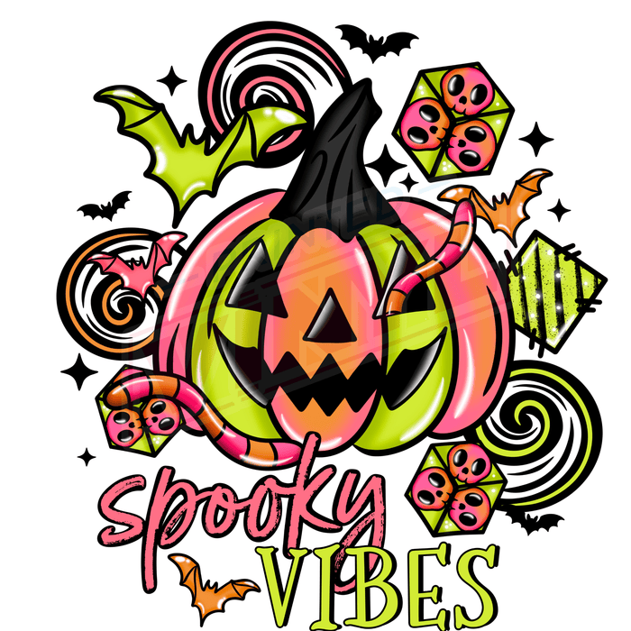 Printed Decal - Spooky Vibes Neon | Decals from The Glitter Guy