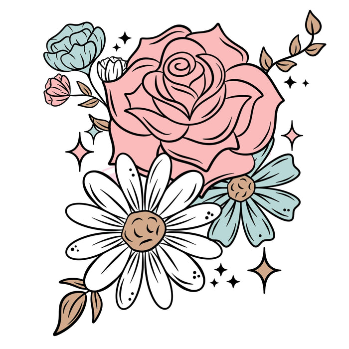 Printed Decal - Success Floral | Decals from The Glitter Guy