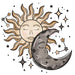 Printed Decal - Sun & Moon | Decals from The Glitter Guy