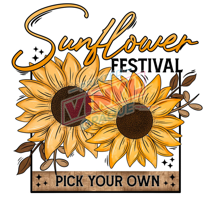 Printed Decal - Sunflower Festival | Decals from The Glitter Guy