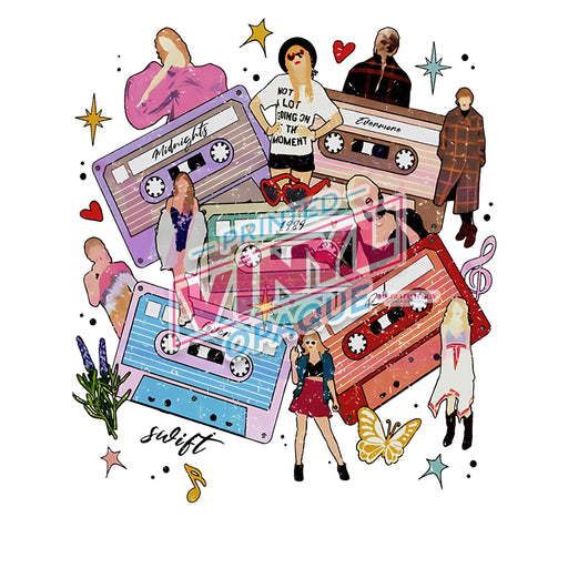 Printed Decal - Swift & Cassettes | Decals from The Glitter Guy