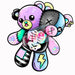 Printed Decal - Teddy Scare | Decals from The Glitter Guy