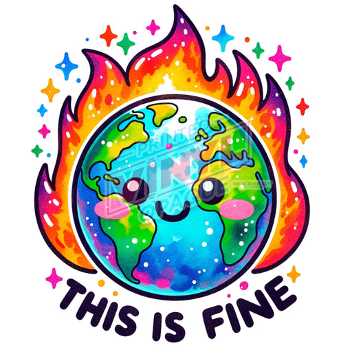 Printed Decal - This Is Fine | from The Glitter Guy
