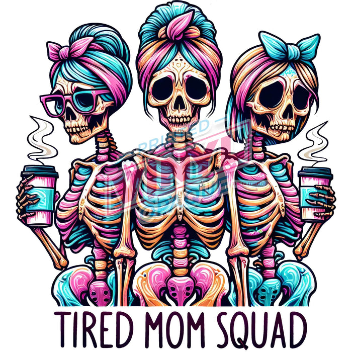 Printed Decal - Tired Mom Squad | from The Glitter Guy