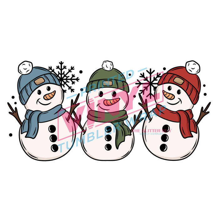 Printed Decal - Traditional Snowmen | Decals from The Glitter Guy