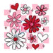 Printed Decal - Valentines Florals Checkered | Decals from The Glitter Guy