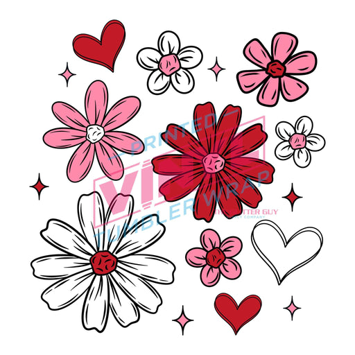 Printed Decal - Valentines Florals | Decals from The Glitter Guy