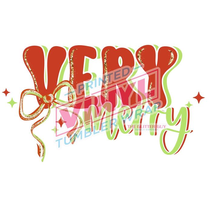 Printed Decal - Very Merry | Decals from The Glitter Guy
