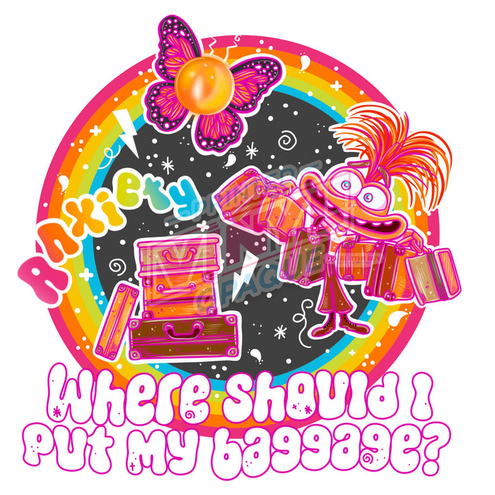 Printed Decal - Where Should I Put My Baggage? | from The Glitter Guy