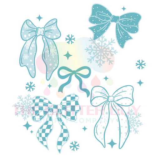 Printed Decal - Winter Bows | Decals from The Glitter Guy