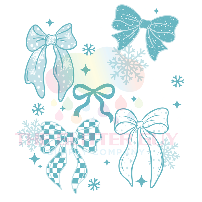 Printed Decal - Winter Bows | Decals from The Glitter Guy