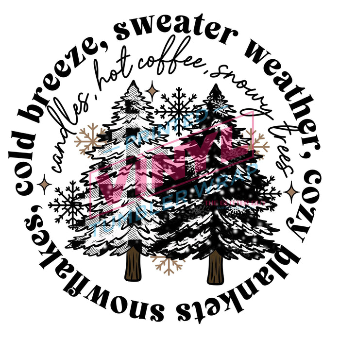 Printed Decal - Winter Things | Decals from The Glitter Guy