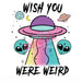 Printed Decal - Wish You Were Weird | Decals from The Glitter Guy