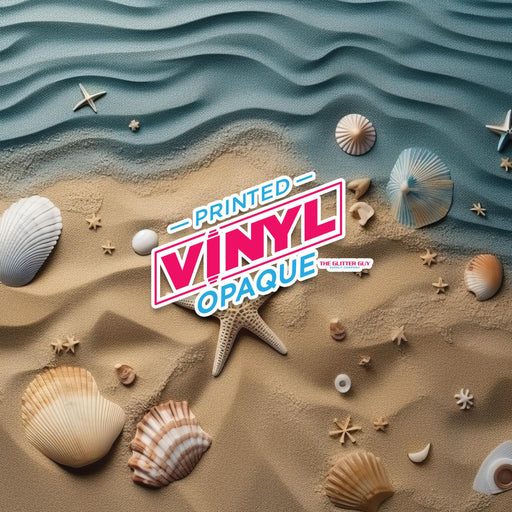 Printed Vinyl - 3D Beach | from The Glitter Guy