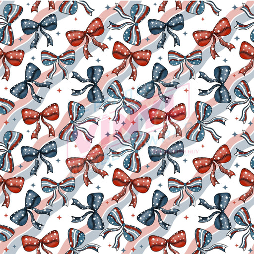 Printed Vinyl - 4th Of July Bows | Printed Vinyl from The Glitter Guy