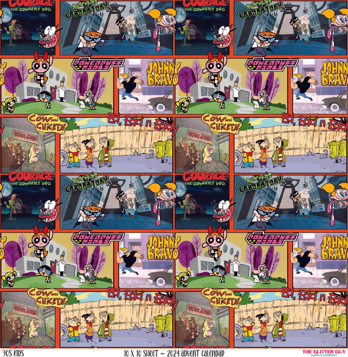 Printed Vinyl - 90s Cartoons - Limited | Printed Vinyl from The Glitter Guy