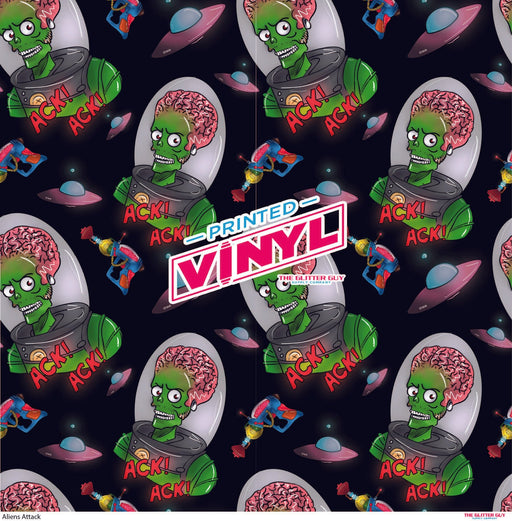 Printed Vinyl - Aliens Attack | Printed Vinyl from The Glitter Guy