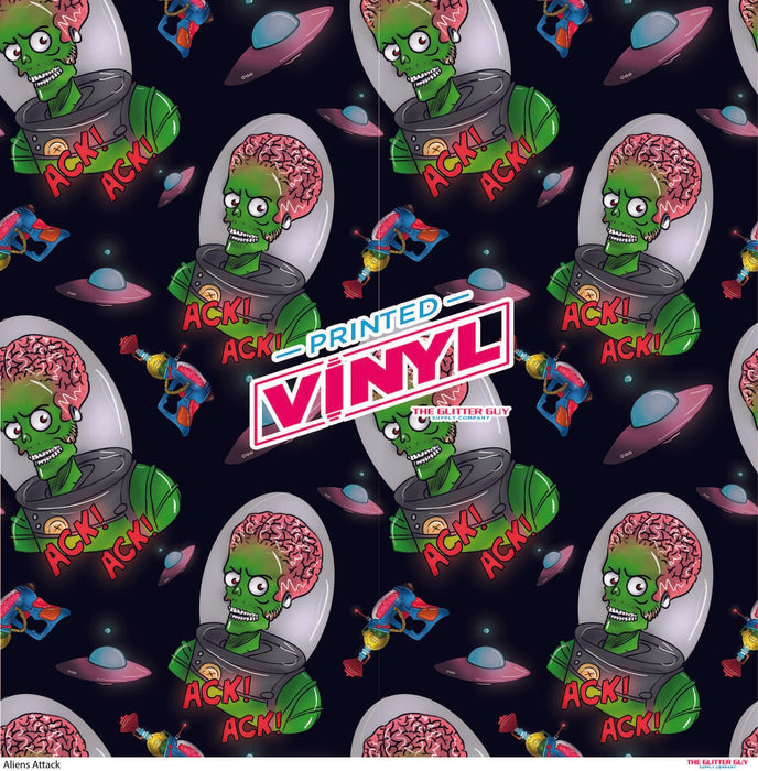 Printed Vinyl - Aliens Attack | Printed Vinyl from The Glitter Guy