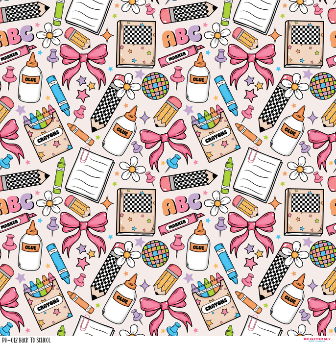 Printed Vinyl - Back To School Supplies | Printed Vinyl from The Glitter Guy