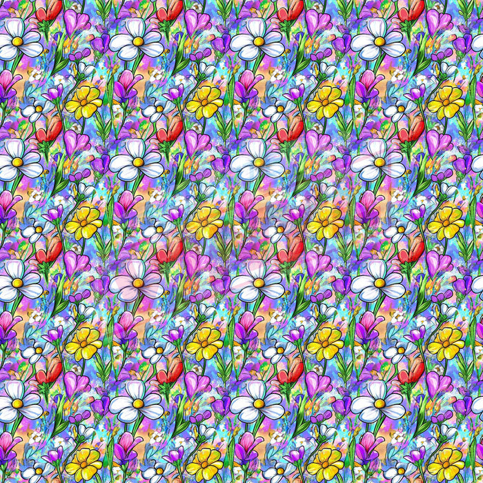 Printed Vinyl - Bloom Watercolor | Printed Vinyl from The Glitter Guy