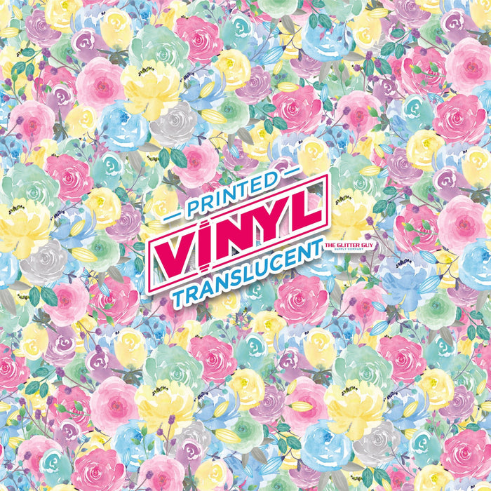 Printed Vinyl - Blooming Pastels | from The Glitter Guy