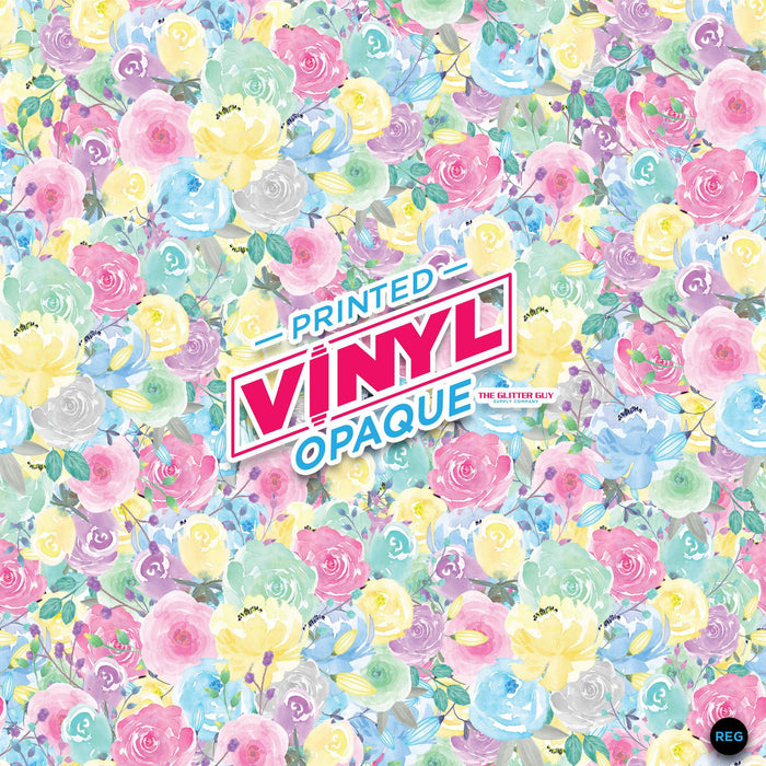 Printed Vinyl - Blooming Pastels | from The Glitter Guy