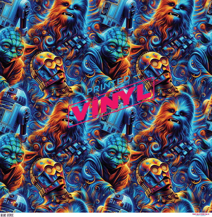 Printed Vinyl - Blue Force | Printed Vinyl from The Glitter Guy