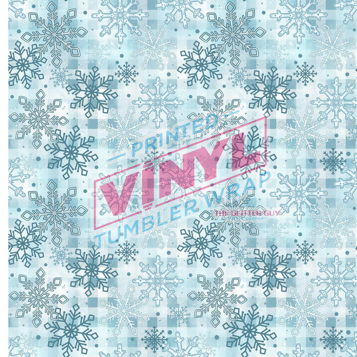 Printed Vinyl - Blue Snowflakes | Printed Vinyl from The Glitter Guy
