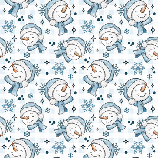 Printed Vinyl - Blue Snowmen | Printed Vinyl from The Glitter Guy