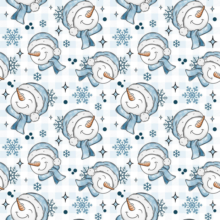 Printed Vinyl - Blue Snowmen | Printed Vinyl from The Glitter Guy