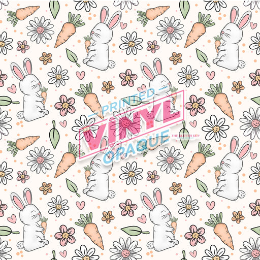 Printed Vinyl - Bunnies & Carrots | Printed Vinyl from The Glitter Guy