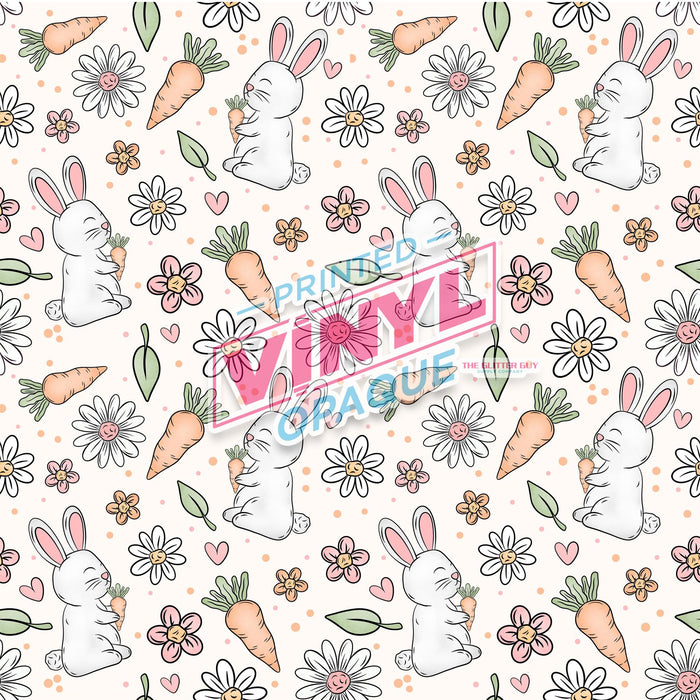 Printed Vinyl - Bunnies & Carrots | Printed Vinyl from The Glitter Guy