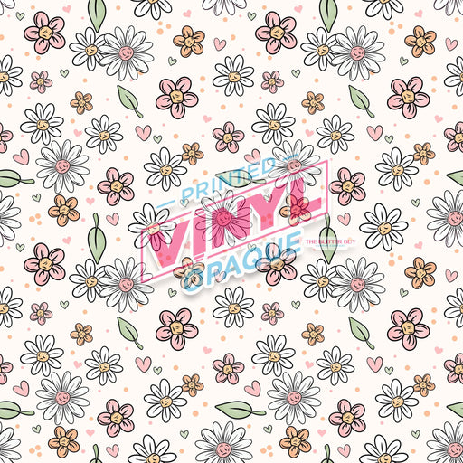 Printed Vinyl - Bunny Florals | from The Glitter Guy