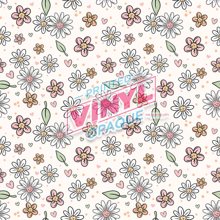 Printed Vinyl - Bunny Florals | from The Glitter Guy