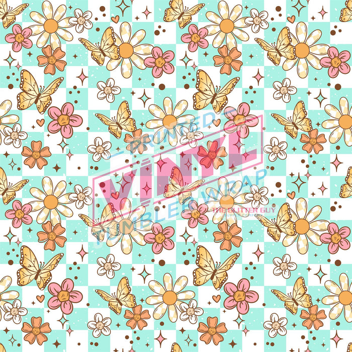 Printed Vinyl - Butterfly Floral Mini | from The Glitter Guy